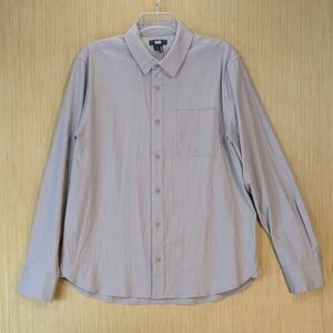 Paige Mens Office Linen Blend Long Sleeve Button Up Shirt Dusty Sunset Medium